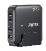 P1229ABK, UNITEK, Charger, 100W 4-in-1 Desktop GaN Charger (2*USB-C PD + 2*USB-A QC3.0), with 1.5M Power Cord, Black.  P1229ABK, UNITEK, Charger, 100W 4-in-1 Desktop GaN Charger (2*USB-C PD + 2*USB-A QC3.0), with 1.5M Power Cord, Black.