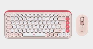  POP ICON, LOGITECH, Keyboard, COMBO OFF WHITE Mouse Silent, Bluetooth, 400 DPI,  2xAAA.