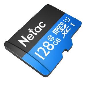 NT02P500ECO-128G-S, Netac P500 ECO MicroSDXC 128GB U1/C10, retail pack card only