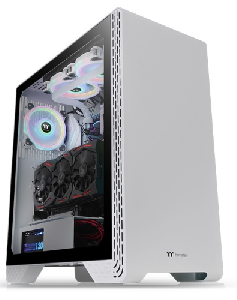 S300 TG, ThermalTake, Snow White, Tempered Glass, 120mm Standard Fan*1, CA-1P5-00M6WN-00