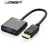 DP109 UGREEN (20415) Display Port DP Male to VGA Female Converter Black DP To VGA 