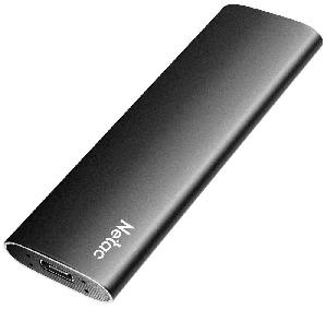 NT01ZSLIM-500G-32BK, NETAC, Z SLIM Black USB 3.2 Gen 2 Type-C External SSD 500GB, R/W up to 550MB/480MB/s,with USB-C to USB-A