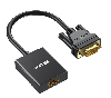  V1112ABK01, UNITEK, Adapter, VGA to HDMI Adapter with Audio & Power Port.