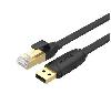 Y-SP02001B, UNITEK, Cable, USB 2.0 to RJ45 Console Rollover Flat Cable .