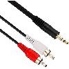 KDAVRCA1001,KINGDA 3.5mm stereo cable,male to 2 RCA,1.8m