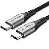 VENTION TRDBH USB 2.0 Type-C Male to Type-C Male 3A Cable 2M Aluminum Alloy Type 