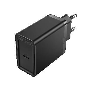 FAIB0-EU, VENTION 1-port USB-C Wall Charger(30W) EU-Plug Black