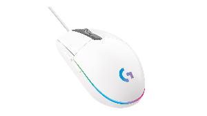  G203, Logitech, Mouse, USB (1ms)	2.1m, 8000dpi,	6 Button, 85g, White.