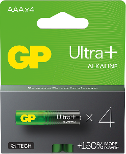 GPPCA24UP178 , GP 24AUP-U4 ( AAAx4 ) ALKALINE BATTERY ULTRA+  ((LR03) GP 203985