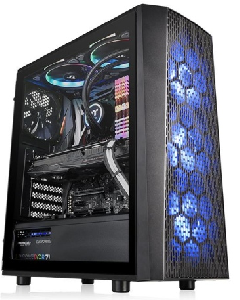 Versa J24 TG RGB, ThermalTake, Black/Tempered Glass*1/120mm RGB Fans*3 + 120mm Standard Fan*1/MB Sync, CA-1L7-00M1WN-01