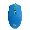  G102, Logitech, Mouse, L910-005801 USB (1ms)	2.1m, 8000dpi,	6 Button, 85g, Blue.