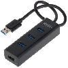 Y-3089, UNITEK 4-in-1 USB3.0 4-Port Hub, Black