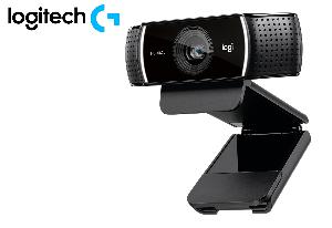 C922 Pro, Logitech Stream Webcam,  1080p/30 fps, 3 pixel, Mic, USB 1.5 m, BLACK L960-001088