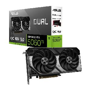  DUAL-RTX5060TI-O16G, ASUS, Ggraphics Card, Dual GeForce RTX™ 5060 Ti 16GB GDDR7 OC Edition.