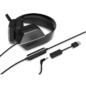 TAG4106BK/00 PHILIPS  Gaming 7.1 DTS X  Surround Wired Headphones 3.5mm + USB, 50 mm drivers, closed-back, tuned for gaming 