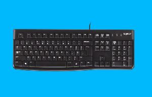 K120, Logitech Corded Keyboard, USB 1.5m, RU/EN BLACK (L920-002506)