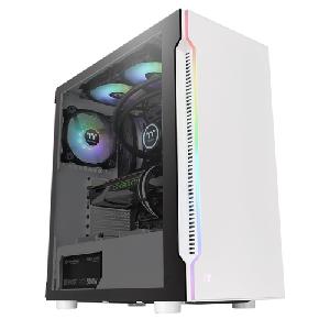  H200 TG Snow RGB, THERMALTAKE, CASE, White, ATX, 120mm Fan, AIO 280mm, air 180mm, GPU 320mm, 2x3.5”, USB 3.0x2, Audio+mic, 2