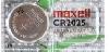  CR2025, MAXELL, Battery, 1PK ON 5 CARD(J).