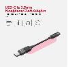  M1204A, UNITEK, Adapter, USB-C to 3.5mm Audio Adaptor, Black Color, With Hi-Fi/DAC.