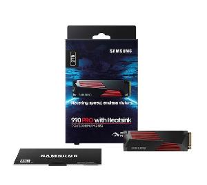 MZ-V9P2T0CW, Samsung SSD 990 Pro 2TB M.2 PCIEx4 PCI Gen4.0 w/ Heatsink