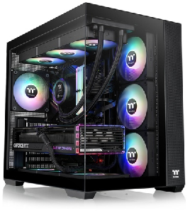  View 380 TG ARGB, THERMALTAKE, CASE, Black, ATX, 4x120mm ARGB Fans, AIO 360mm, air 160mm, GPU 415mm, 1x3.5", Type-C, USB 3.0