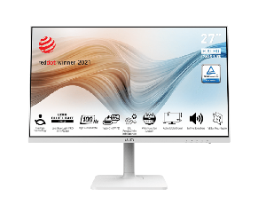 MD272XPW, MSI Modern Monitor, 27" FHD IPS, 100Hz, 1ms (MPRT), 178°-178°, SRGB, 16.7M, 2x 3W, VESA,  HDMI, DisplayPort, Type C