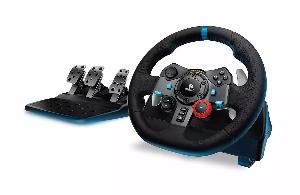  G29, Logitech, Game Controller, Driving Force Racing Wheel  Xbox, PlayStation 5,4,3  and PC , BLACK - USB .