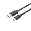 Y-C474BK,UNITEK USB3.0 Type-C (M) Cable to Type-A (M) Cable, 1M Black