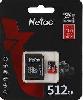  P500 Extreme Pro, NETAC, Memory Card, MicroSDXC 512GB V30/A1/C10 up to 100MB/s, retail pack with SD Adapter.