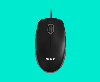 B100, Logitech optical Mouse, Black, 1000± DPI, 3 Buttons, 90 g, 1.8m USB 1Y (L910-003357 )