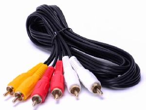 KDAVRCA1004,KINGDA  stereo cable,3 RCA to 3 RCA,1.8m