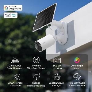 Tapo C410 KIT, Tp-Link Solar-Powered Security Camera Kit, Full-Color 3MP, microSD  up to 512GB, Two-Way Audio, Wi-Fi 