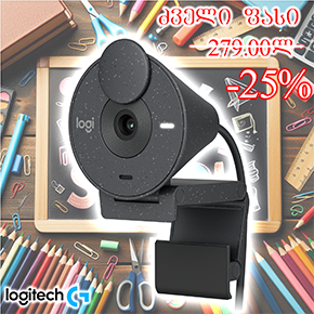 Brio 300 LOGITECH  Full HD 1080p/30fps, 2mp,  70°, webcam noise-reducing mic GRAPHITE - USB  Type-C 1.5 m 960-001436