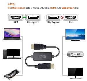 KDHDMIDP-1.8M, Kingda, HDMI To Display Port 1.8m