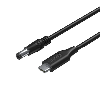 C14116BK-1.8M, UNITEK, 1.8M, 65W USB-C to DC5.5*2.5mm Charging Cable for Toshiba Laptops