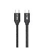 C14158ABK01-2M, UNITEK, BLACK  2M USB-C PD 60w charging cable with LED Display