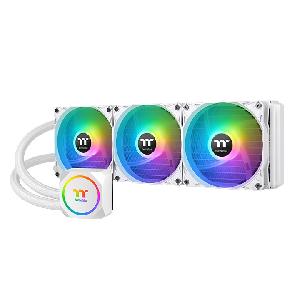  TH360 ARGB Sync Snow Edition, THERMALTAKE, Liquid AIO Cooler, Universal, 395mm, 1500 RPM, 28.2db, 3+3+3-pin, ARGB, White.