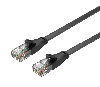  C1809GBK, UNITEK, Pach Cord, 1M, CAT.6 Flat Cable - RJ45 (8P8C) Male, Black Color.