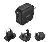 P1112ABK, UNITEK, Charger, 100W 4-in-1 USB GaN Charger (3*USB-C PD + USB-A QC3.0), With US/EU/UK/AU Plugs, Black.  P1112ABK, UNITEK, Charger, 100W 4-in-1 USB GaN Charger (3*USB-C PD + USB-A QC3.0), With US/EU/UK/AU Plugs, Black.