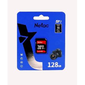  P600, NETAC, Memory Card, 128GB SDXC G-R U1/C10 up to 90MB/s, retail pack.