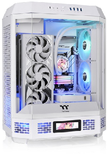 The Tower 600 Snow, ThermalTake, White, Tempered Glass/CT140 White Fan*2, With Screen Metal Panel, CA-1Z1-00M6WN-00