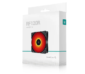  RF120R, DEEPCOOL, Case Fan, 120mm;1300 RPM;48.9 CFM;21.9 dB;Red LED; 3pin+molex..
